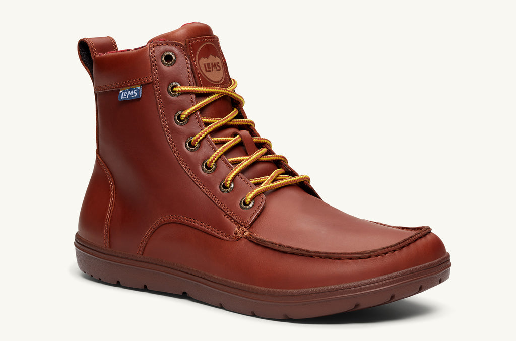 Boulder Lems Cuero Botas Hombre Rojas Oscuro | TEW1812RF