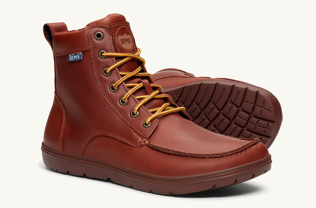 Boulder Lems Cuero Botas Hombre Rojas Oscuro | TEW1812RF